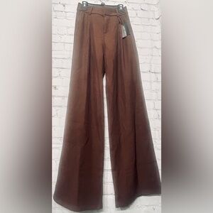 Daisy Grace Elegant Brown Wide Leg Pants